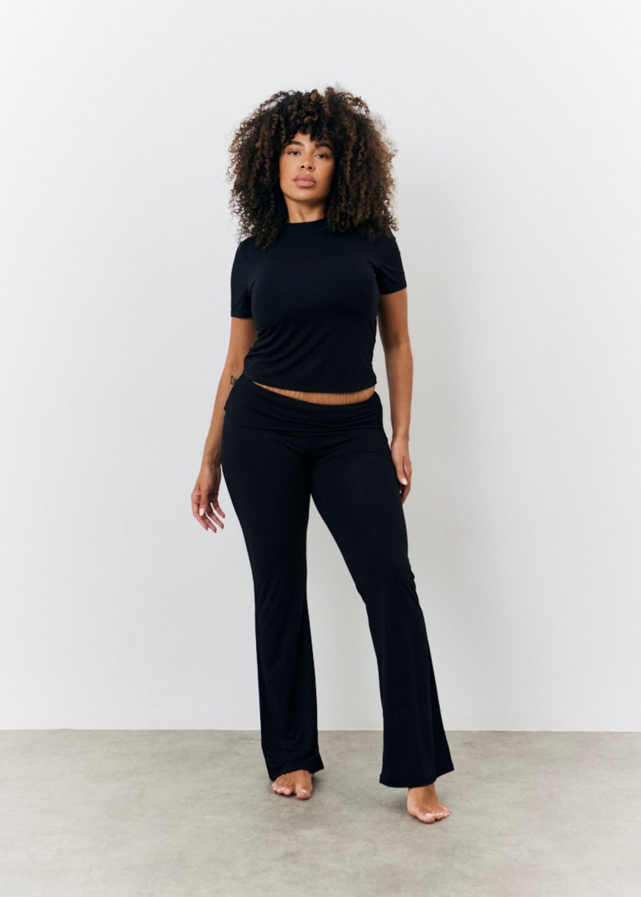 In The Style Black Flared Trousers