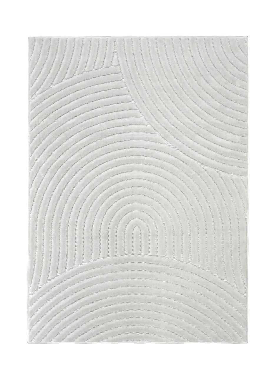 Homemaker Malmo White Curves Rug