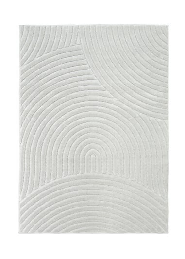 Homemaker Malmo White Curves Rug