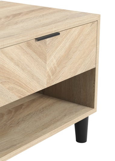 Aura Sorgente Chevron 1 Dr Bedside Cabinet