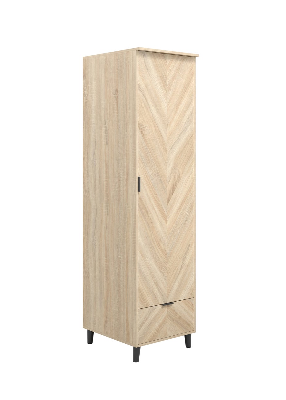 Aura Sorgente Chevron 1 Door Wardrobe