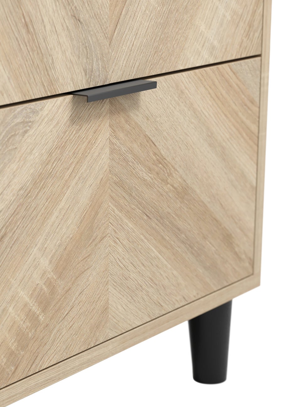 Aura Sorgente Chevron 1 Door Wardrobe