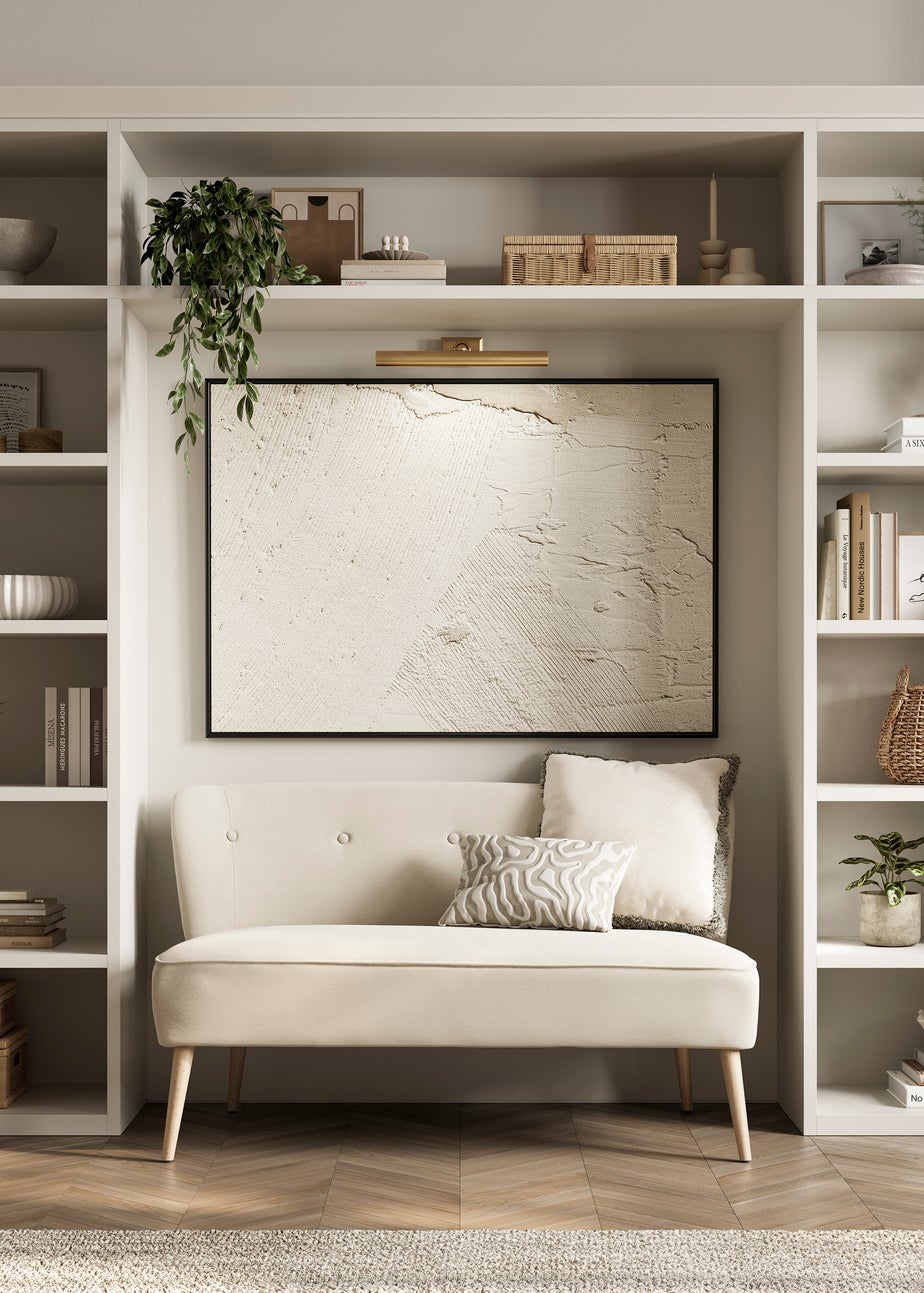 Aura Linda Sand/Blonde Wood 2 Seater Sofa