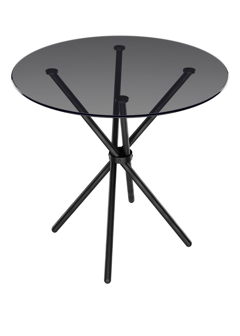 Aura Maison Smoked Top/Black Legs Dining Table (2 Packs)