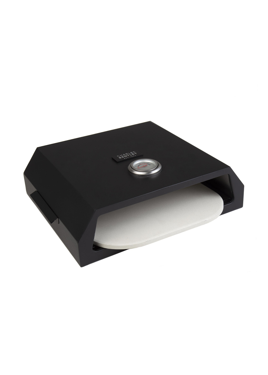 Charles Bentley Black BBQ Pizza Box With Thermometer (H12.1 x L41.5 x W36.3cm)