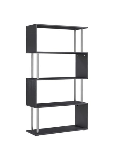 HOMCOM Black  Wooden Storage Display Unit (80cm x 30cm x 145cm)