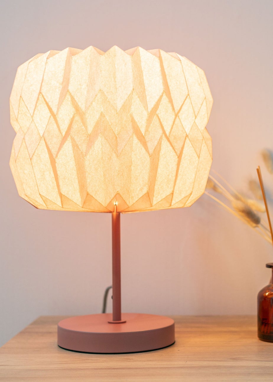 ValueLights Bett Rust Pink Table Lamp (38cm x 28cm)