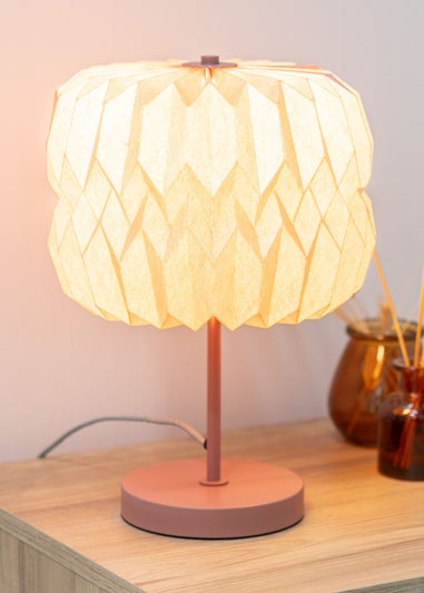ValueLights Bett Rust Pink Table Lamp (38cm x 28cm)