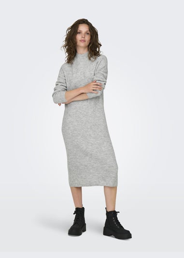 JDY Grey High Neck Jumper Dress