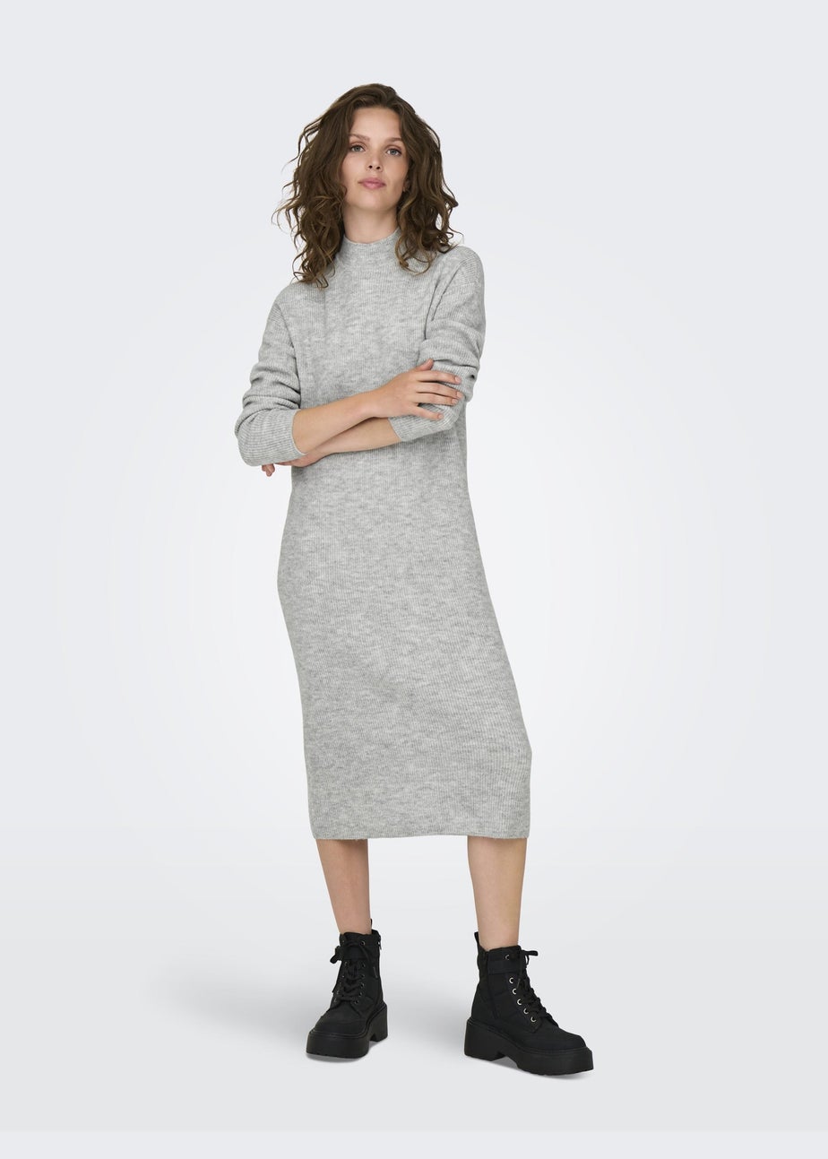 JDY Grey High Neck Jumper Dress