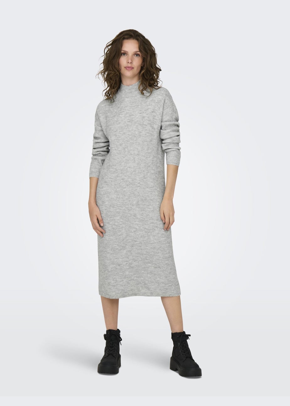JDY Grey High Neck Jumper Dress