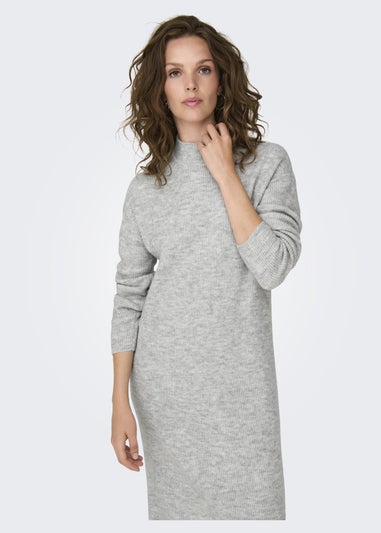 JDY Grey High Neck Jumper Dress