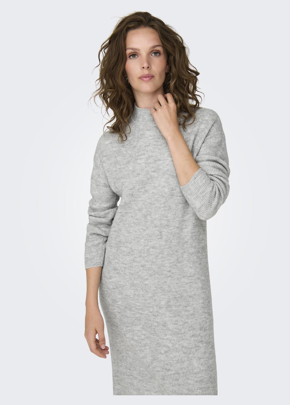 JDY Grey High Neck Jumper Dress