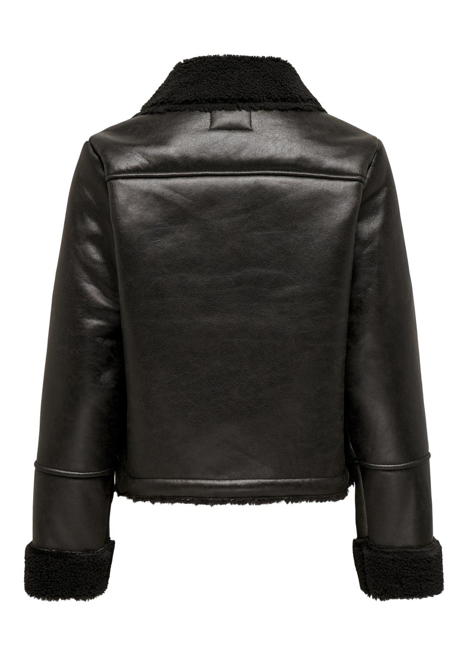 JDY Chocolate Brown Shearling Jacket