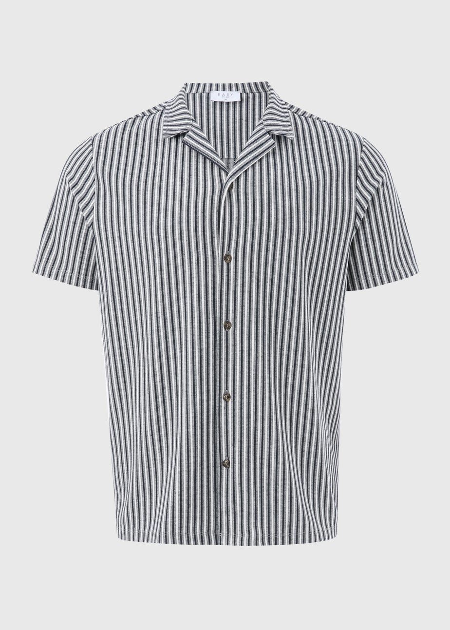 Black Stripe Textured Shirt