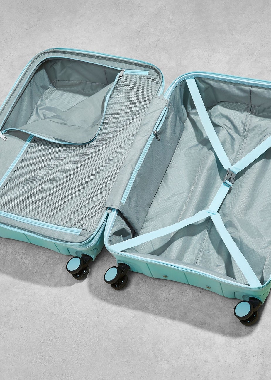 Rock Pixel Suitcase Pastel Blue