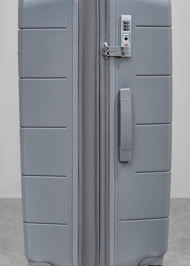 Rock Pixel Suitcase Grey