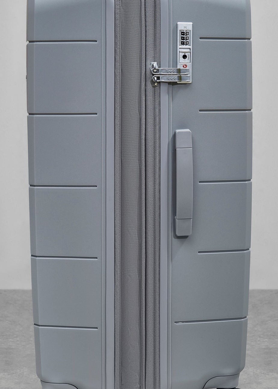 Rock Pixel Suitcase Grey