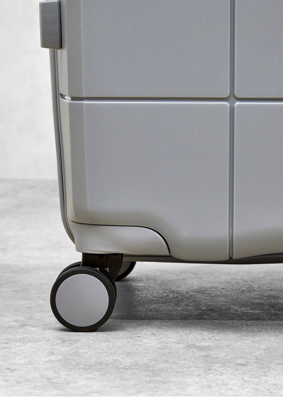 Rock Pixel Suitcase Grey