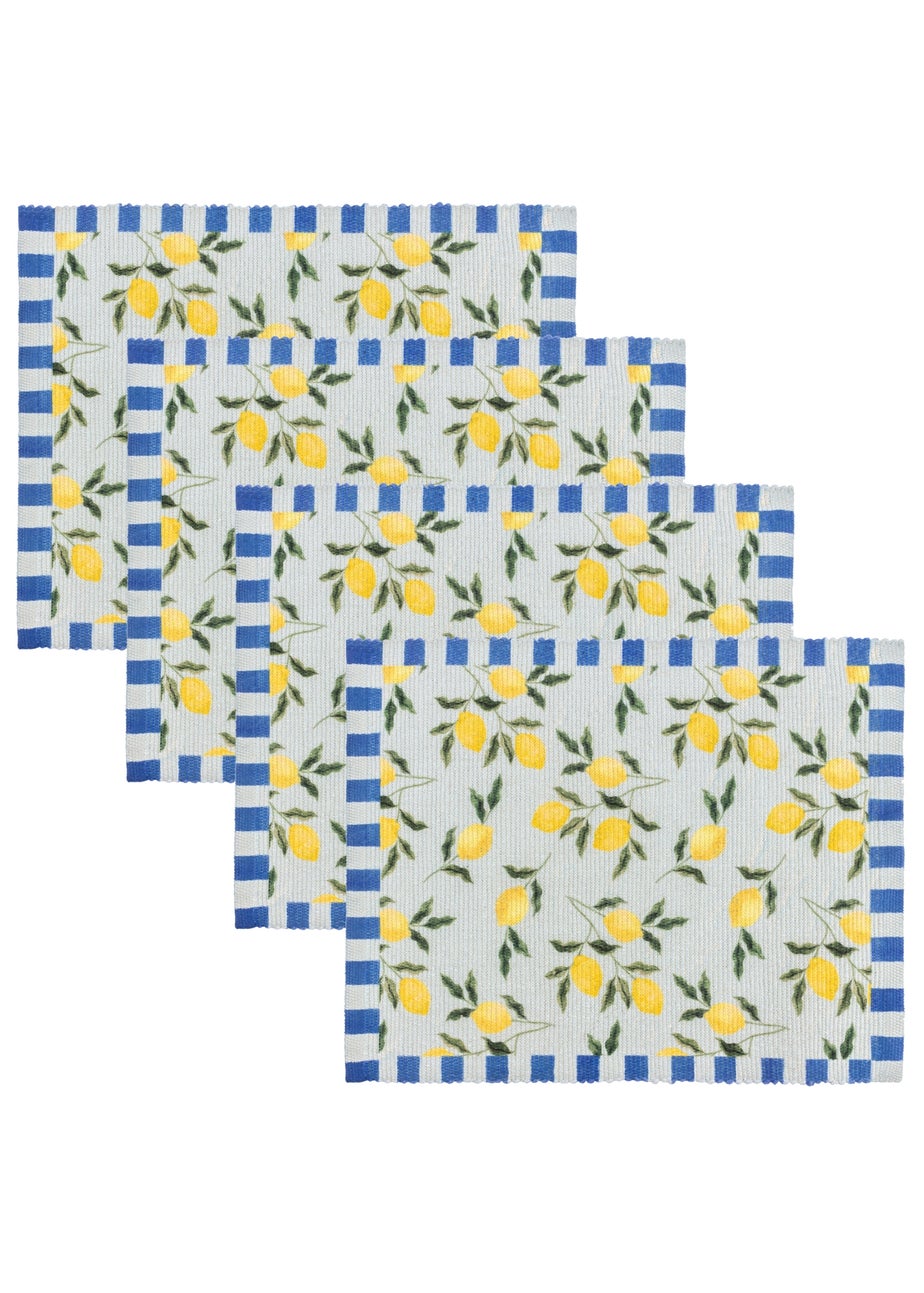 furn. Lemons Set Of 4 Table Placemats (46 x 36cm)