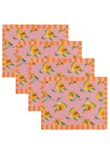 furn. Oranges Set Of 4 Table Placemats (46 x 36cm)
