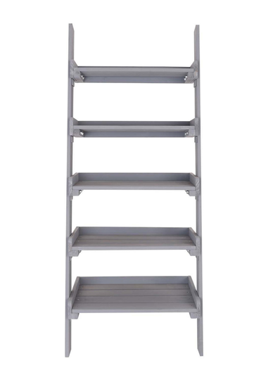 Charles Bentley FSC Slim Grey Tall Ladder Planter (H110 x D33 x W45cm)