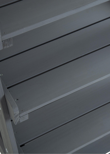 Charles Bentley FSC Slim Grey Tall Ladder Planter (H110 x D33 x W45cm)