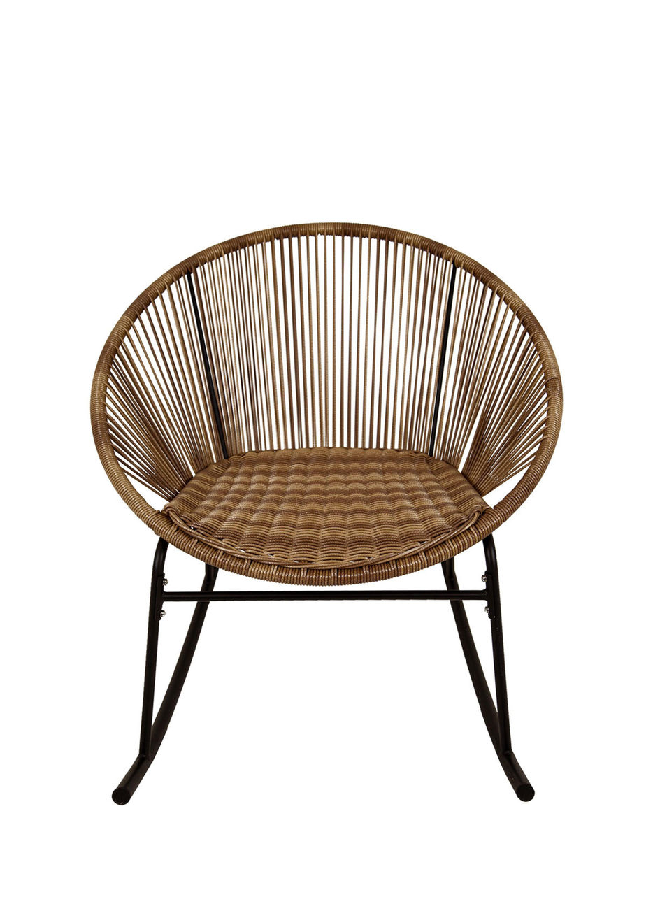 Charles Bentley Zanzibar Rocking Chair Natural Rattan String Seat (H72 x D74 x W77cm)