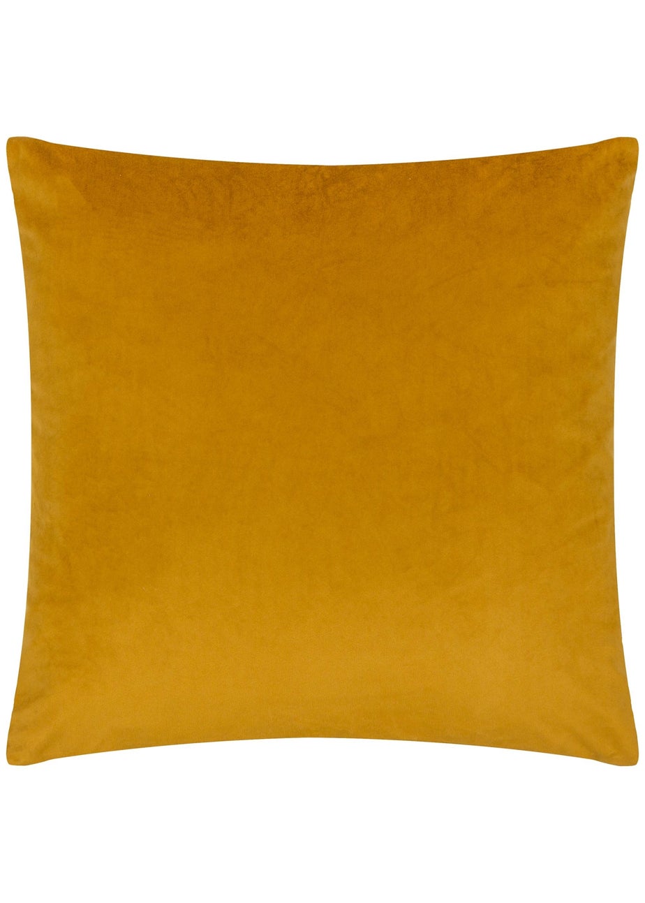 Paoletti Bardot Geometric Jacquard Filled Cushion (50 x 50 x 8cm) Gold/Blue