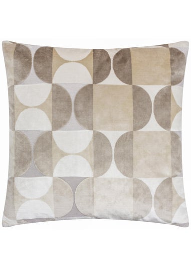 Paoletti Bardot Geometric Jacquard Filled Cushion (50 x 50 x 8cm) Natural