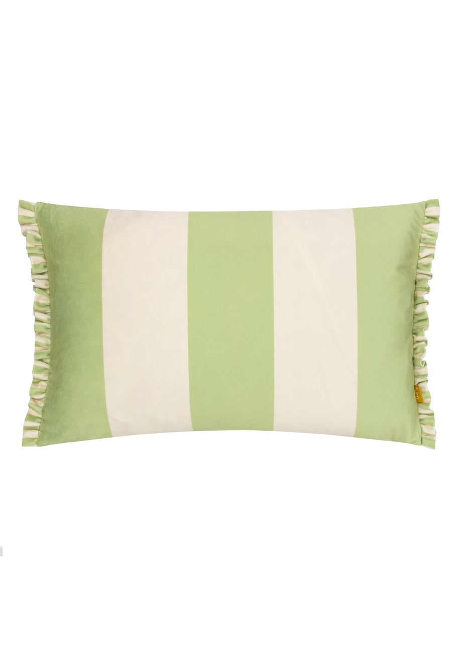 furn. Araya Striped Velvet Filled Cushion (30 x 50 x 8 cm)
