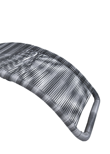 Charles Bentley Zanzibar Sun Lounger Bed Grey Sunbed Seat Garden Rattan (H76 x L59 x W161cm)