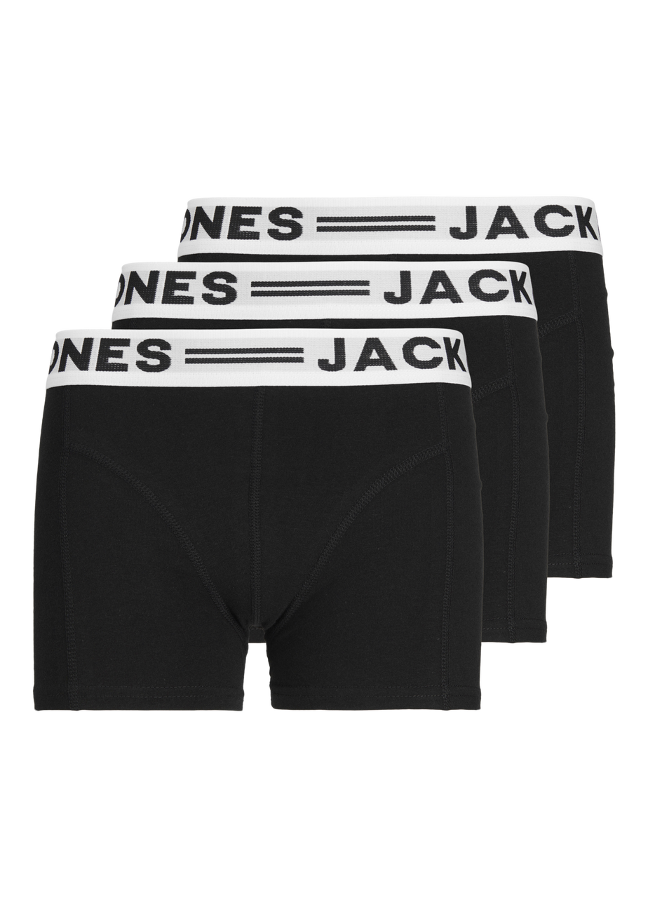 Jack & Jones 3 Pack Kids Black Trunks