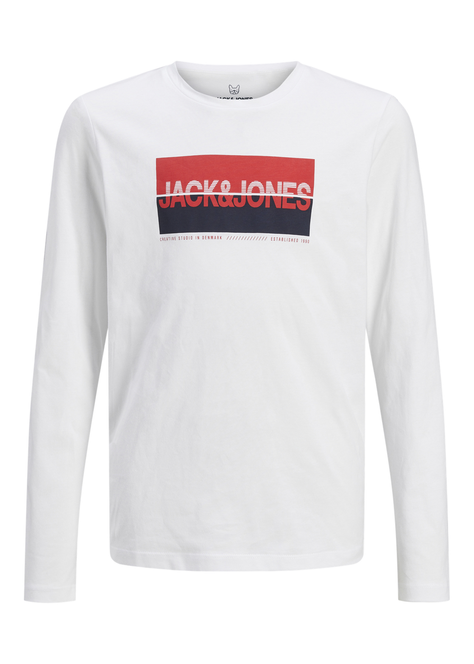 Jack & Jones Kids White Long Sleeve T-Shirt (8-16yrs)