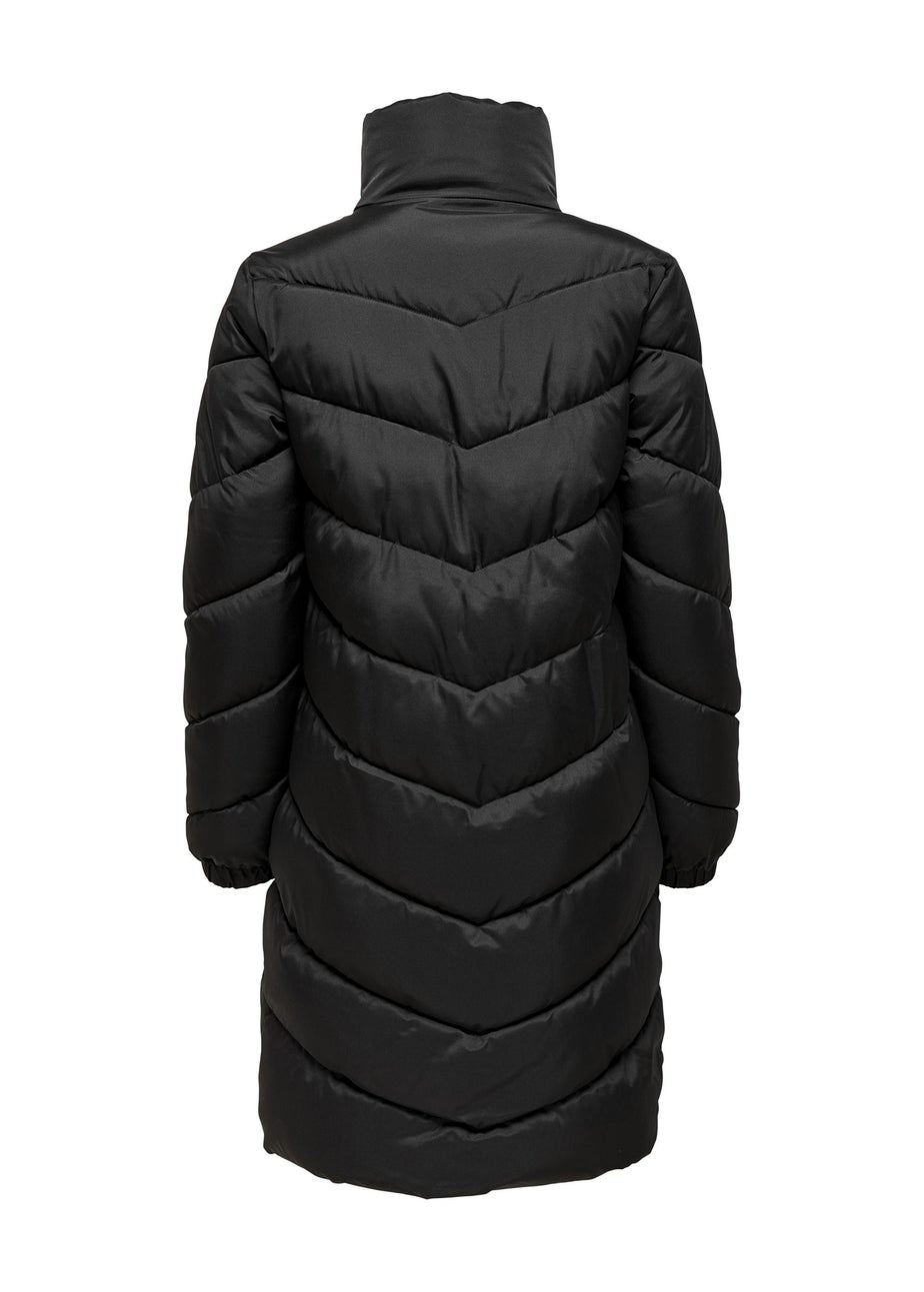 JDY Black Padded Midi Jacket