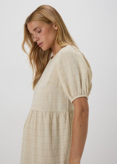 Stone Textured Smock Maxi Dress