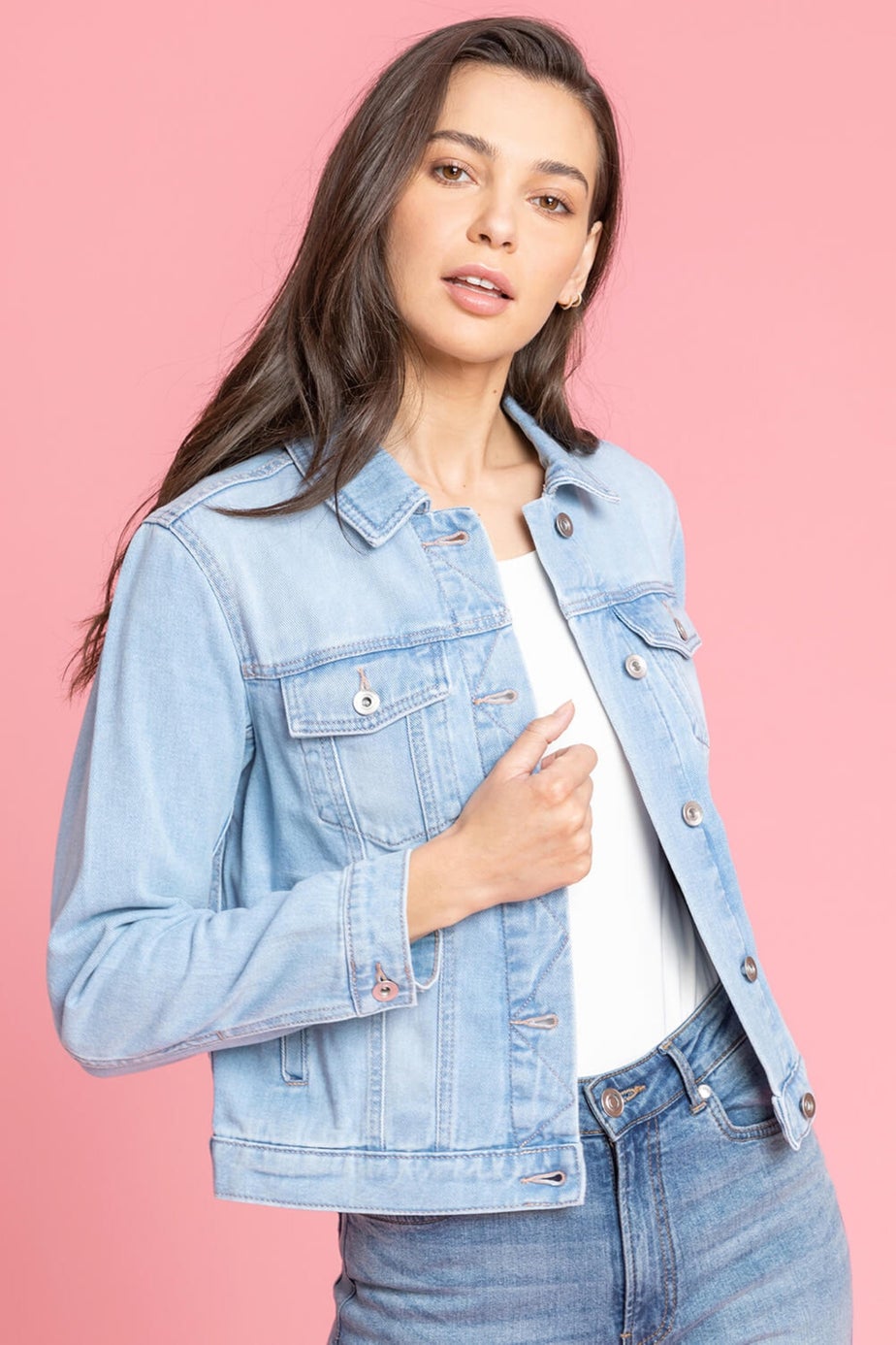 Roman Light Blue Classic Cotton Denim Jacket