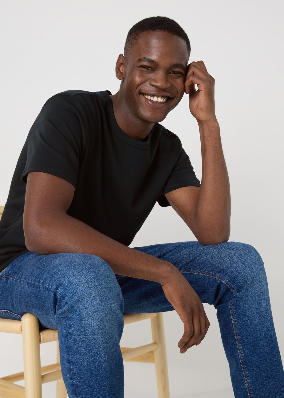 Black Interlock Crew Neck T-Shirt