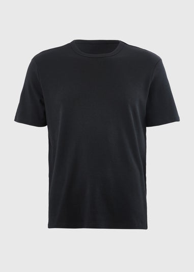 Black Interlock Crew Neck T-Shirt