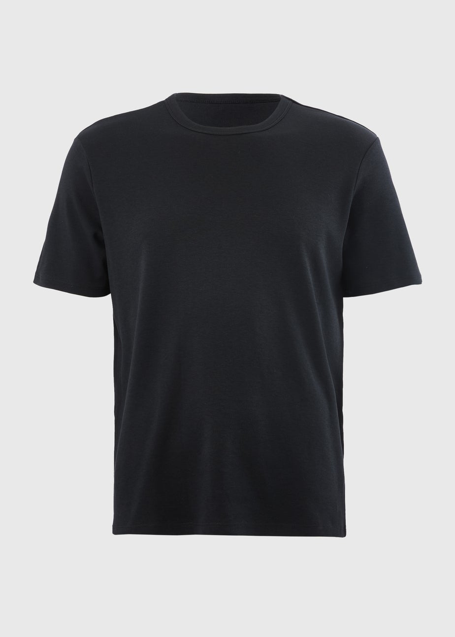 Black Interlock Crew Neck T-Shirt