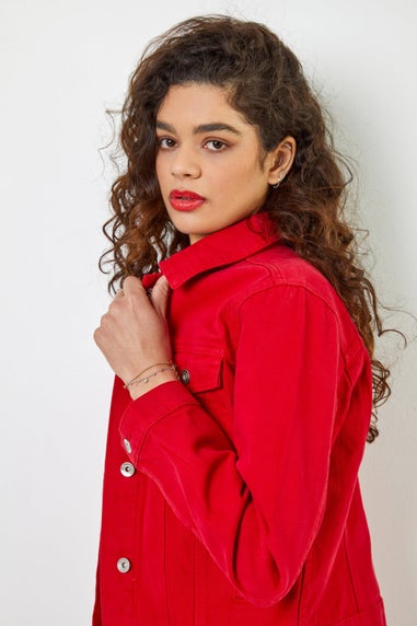 Roman Red Classic Cotton Denim Jacket