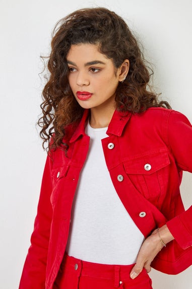 Roman Red Classic Cotton Denim Jacket