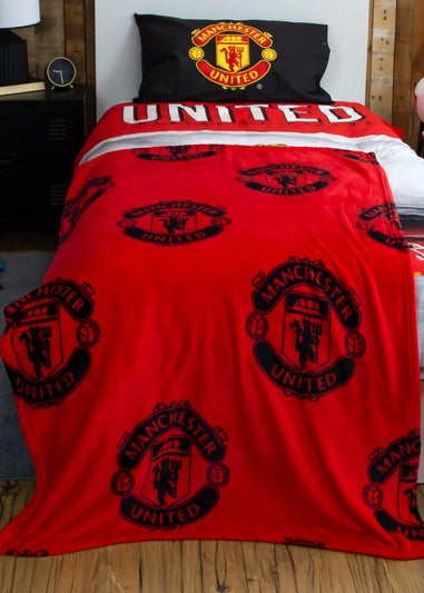 Manchester United FC Classic Fleece Throw (100 x 150cm)