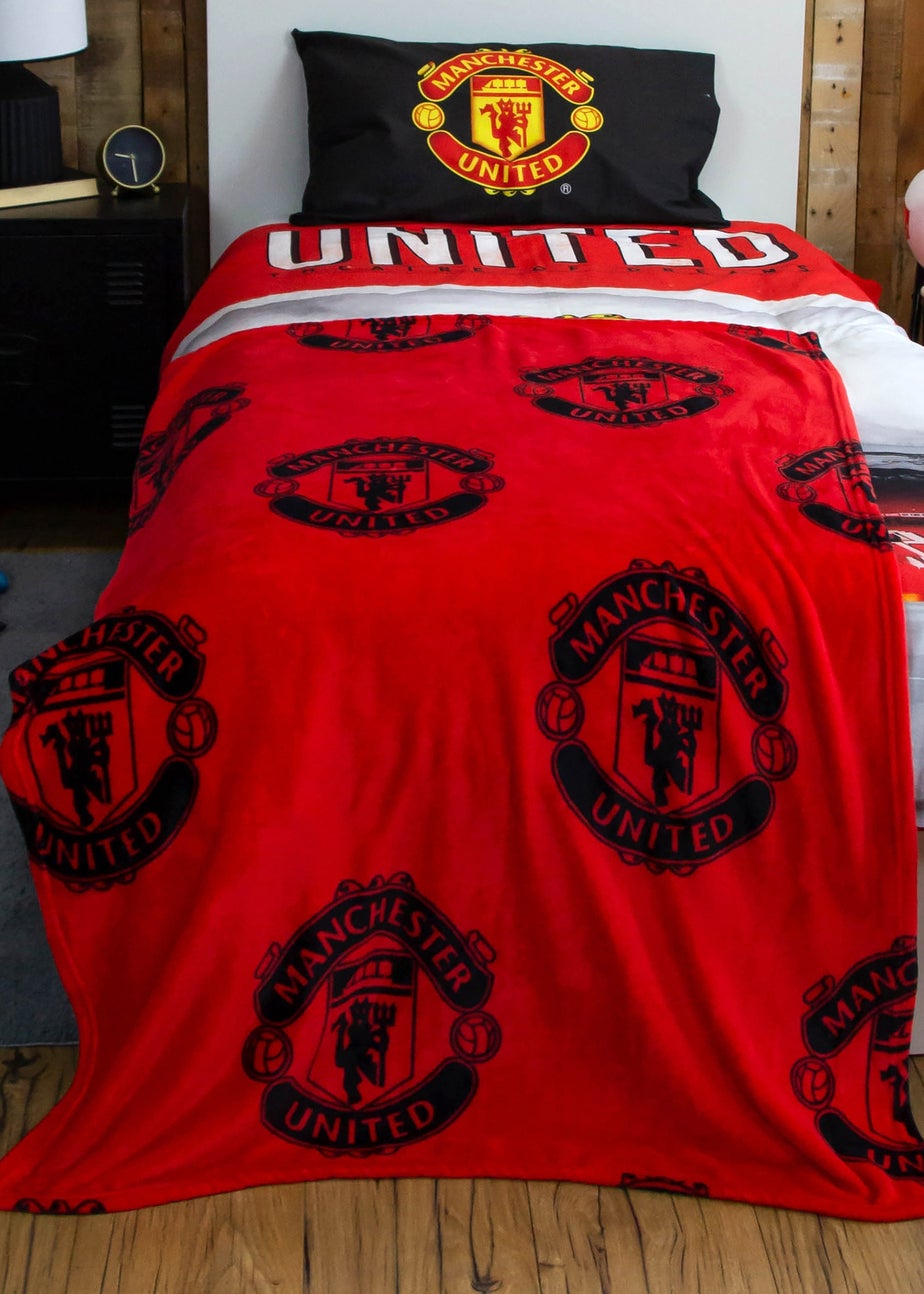 Manchester United FC Classic Fleece Throw (100 x 150cm)