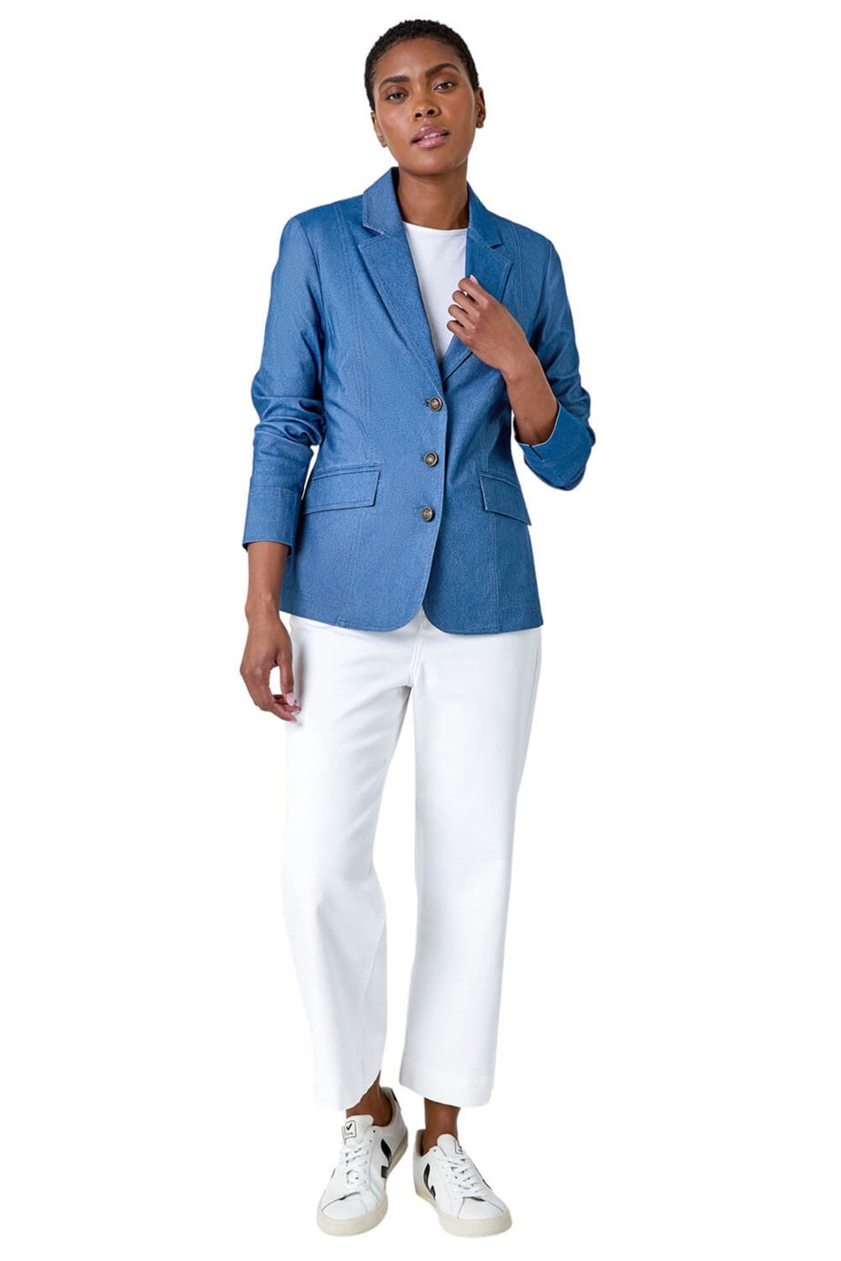Roman Denim Stretch Blazer