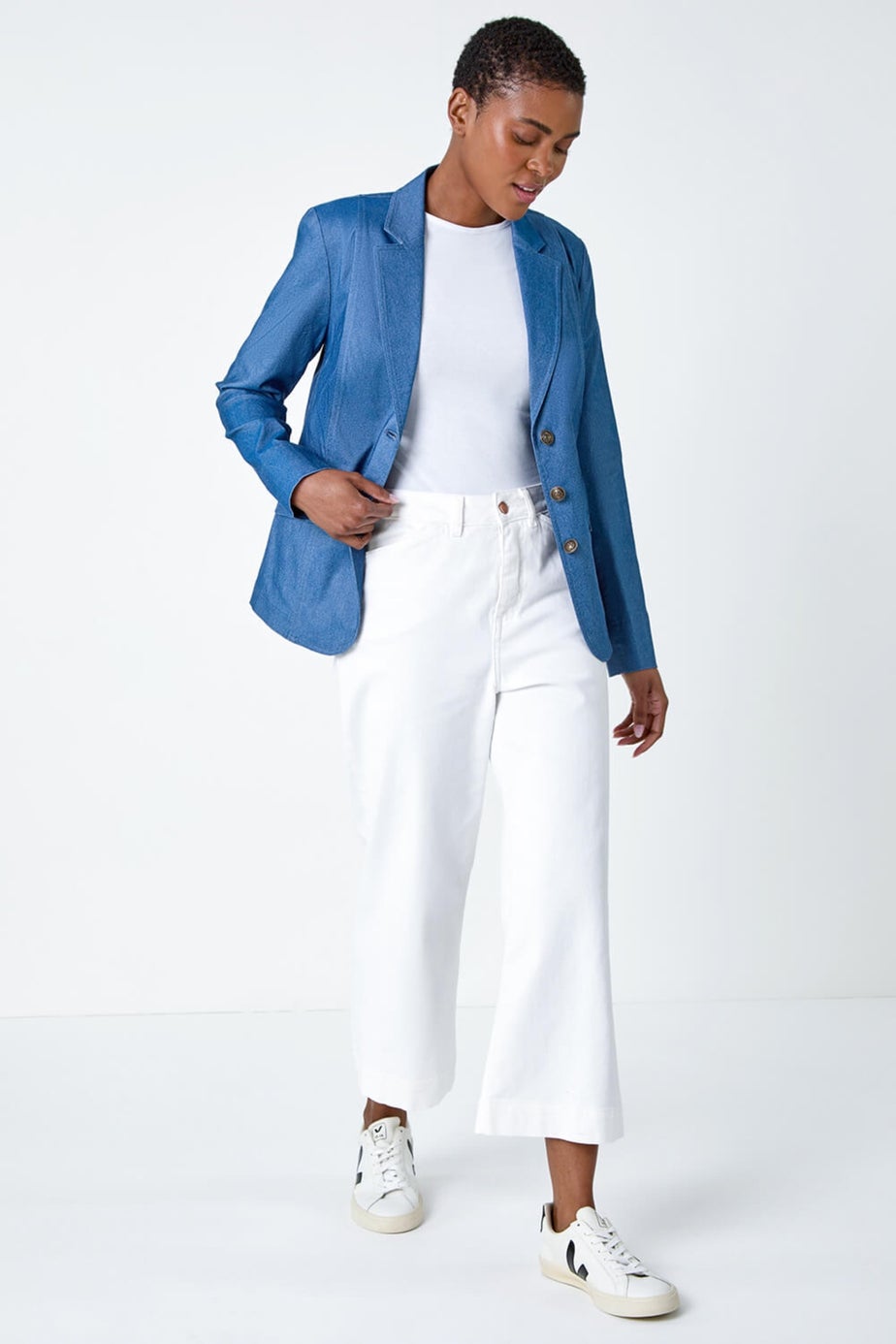 Roman Denim Stretch Blazer