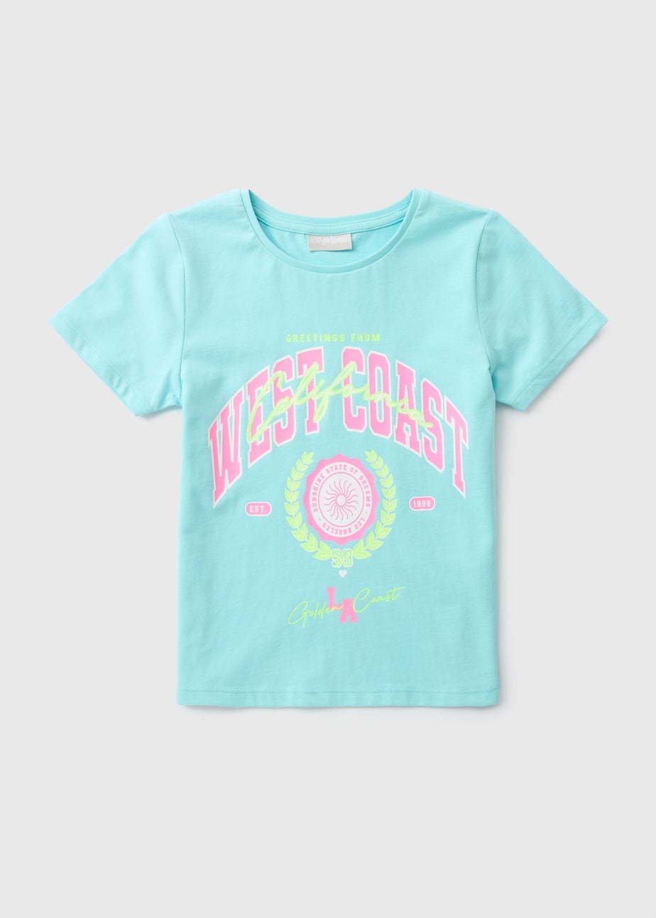 Girls Blue West Coast T-Shirt (7-13yrs)