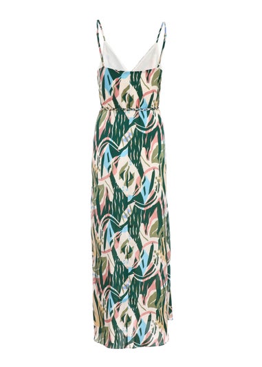 Quiz Green Tropical Print Maxi Dress