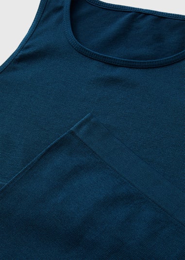 Girls Navy Crop Top & Cycling Shorts Set (6-13yrs)