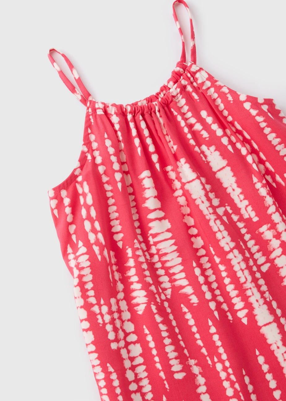 Girls Pink Tie Dye Dress (7-13yrs)